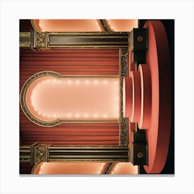 Stage With Red Curtain 1 Canvas Print