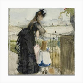 Woman And A Child Canvas Print