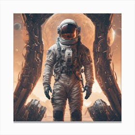 768314 Daring Astronaut, Space Suit And Helmet, Standing Xl 1024 V1 0 Canvas Print