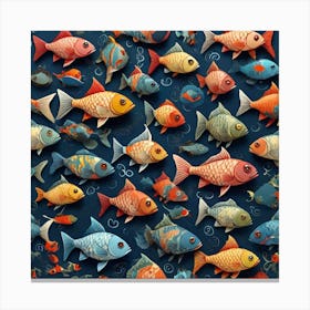 Fish pattern 3 Canvas Print