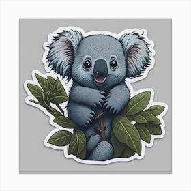 Koala Sticker 5 Canvas Print