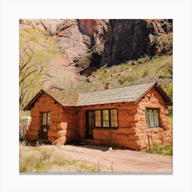 Red Rock Desert Home Canvas Print