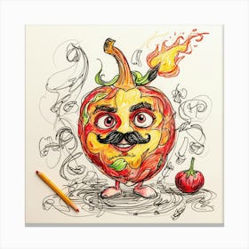 Fruit With A Mustache Canvas Print