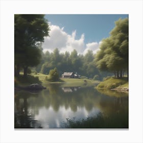 House By The Lake 10 Canvas Print