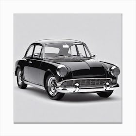 Classic Car In Black And White Canvas Print