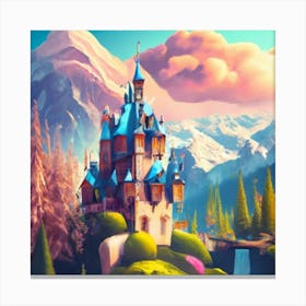 Beautiful Castle Paint Style Cinema 11 K11d Ful (5) (1) Canvas Print