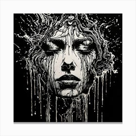 Woman'S Face Canvas Print