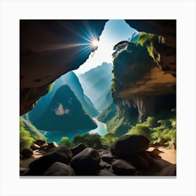 Cave In Liaoning Canvas Print