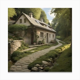 Cottage In The Woods 2 Canvas Print