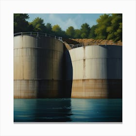 'Water Towers' Canvas Print