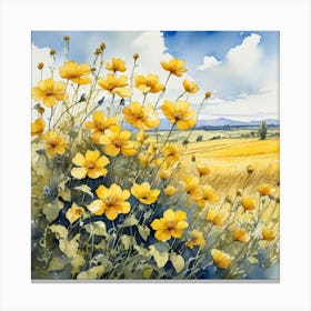 Yellow Cosmos 7 Canvas Print