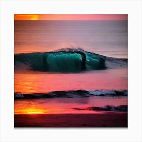 Sunset At The Beach 320 Canvas Print