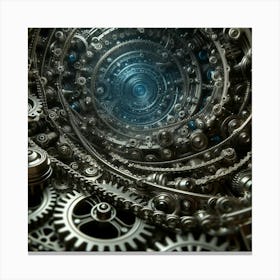 Gears And Gears Canvas Print