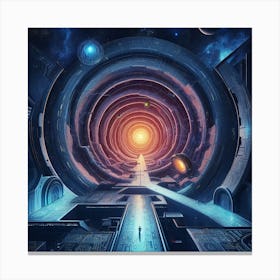 Space Tunnel 1 Canvas Print