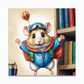 Flying Hamster Canvas Print
