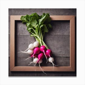 Radishes In A Frame 5 Canvas Print
