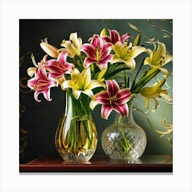 Lily Vases Canvas Print