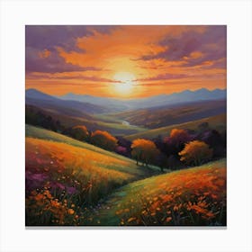 Default The Magnificent Sunset Painting Captures The Breathtak 1 Canvas Print