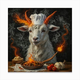 Goat Chef Canvas Print