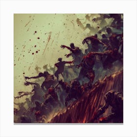 Zombies On A Hill 6 Canvas Print