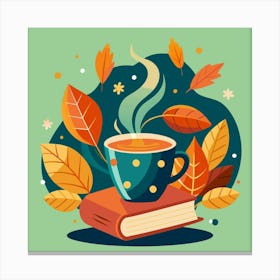 Cup & Book Canvas Print