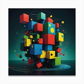 Abstract Cubes 2 Canvas Print