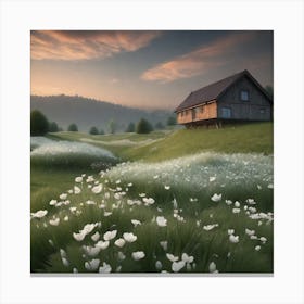 House In The Meadow Canvas Print