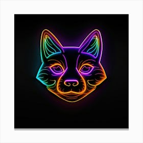 Neon Fox 3 Canvas Print