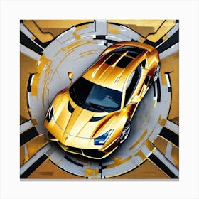 Golden Lamborghini 2 Canvas Print