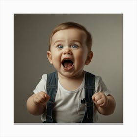 Default Trendy Baby Excited Drawing 1 Canvas Print