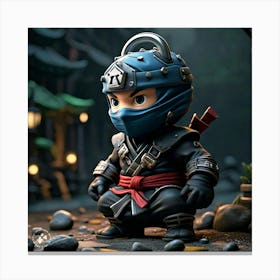 Ninja Figurine Canvas Print