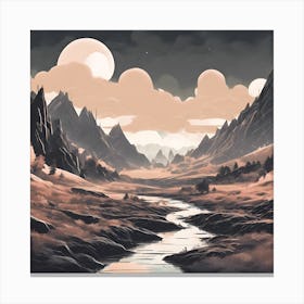 Landscape Painting Canvas Print