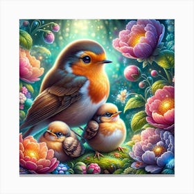 Bird Family Canvas Print