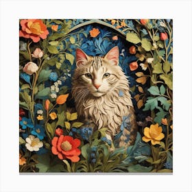 Cat In The Garden Canvas Print