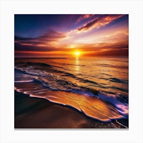 Sunset On The Beach 532 Canvas Print