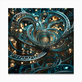 Genius, Madness, Time And Space 29 Canvas Print