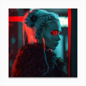 Neon Girl 6 Canvas Print