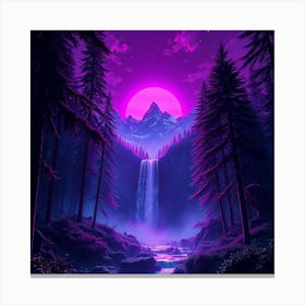 Purple Waterfall Canvas Print