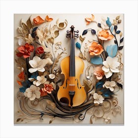 "The Nature's Melody: This captivating design combines the simplicity of nature with the enchantment of music 1 Canvas Print
