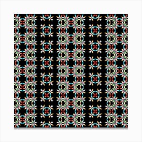 Pattern Black Background Texture Art Canvas Print