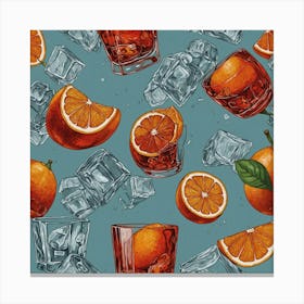 Oranges And Ice Canvas Print