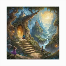 Fairytale Castle Art print paintings 1 Canvas Print