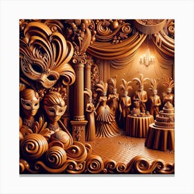 Caramel masquerade II Canvas Print