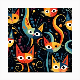 Colorful Cats 7 Canvas Print