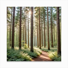 Path Through A Forest Canvas Print