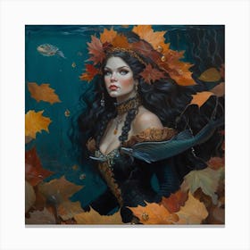 Autumn Mermaid 1 Canvas Print