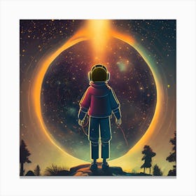 Young Man In Space Canvas Print