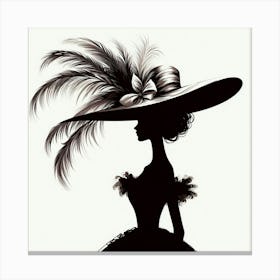 Silhouette of an elegant woman 7 Canvas Print