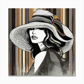 Woman In A Hat 22 Canvas Print