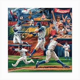 A Captivating Illustration Of A Baseball Game In P Irk H4btcqrubgivvvcqa Cljjxl17t 60r9uqckxc8q Canvas Print